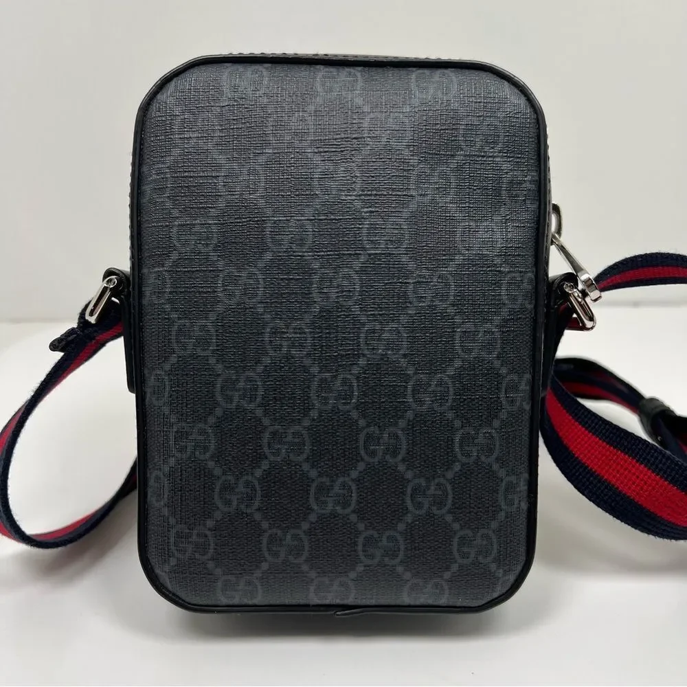 Gucci GG Supreme Canvas Mini Messenger Crossbody Bag Men